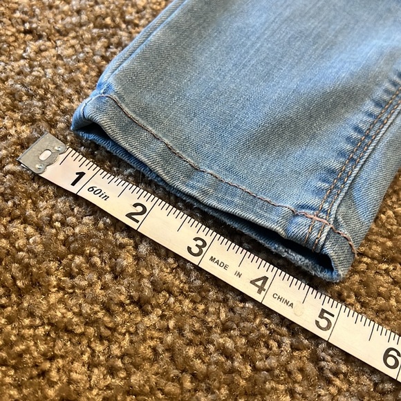 Wax BUTT I Love You light powder blue Skinny Distressed Leg Stretch Jeans size 7 - Picture 12 of 14